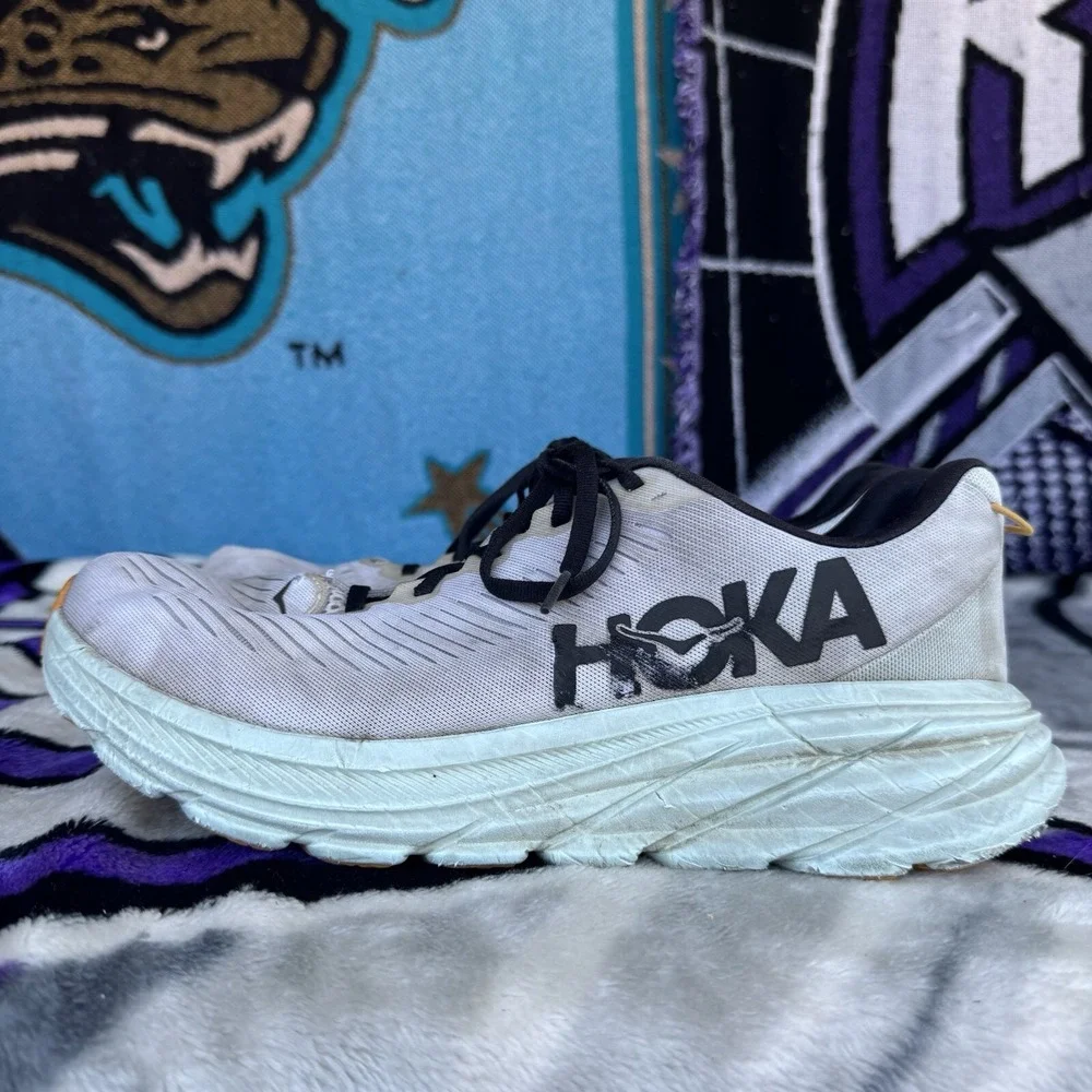 Size 10 - Hoka One One Rincon 3 White Blue‎ Glass